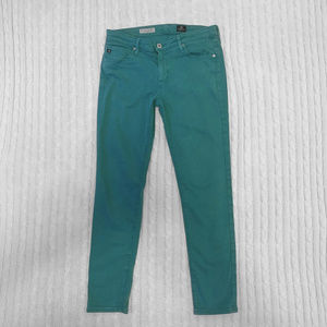 AG Adriano Goldshmied 28R green Stevie Ankle jeans